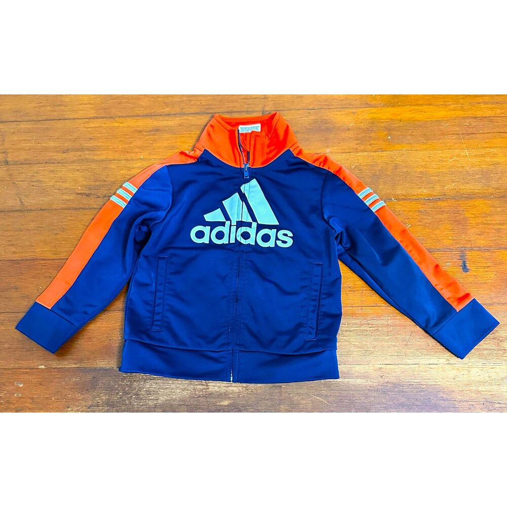 Adidas Toddler Full-Zip Track Jacket – 24 Months – Red & Blue